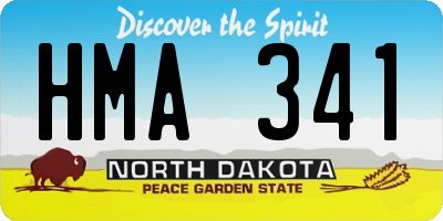 ND license plate HMA341