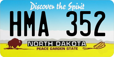 ND license plate HMA352