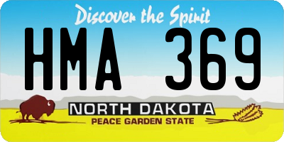 ND license plate HMA369