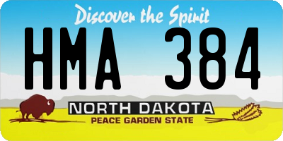 ND license plate HMA384