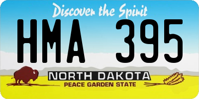 ND license plate HMA395