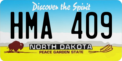 ND license plate HMA409