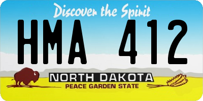 ND license plate HMA412