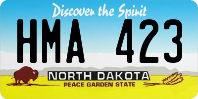 ND license plate HMA423