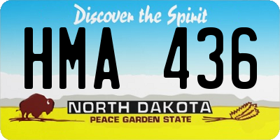 ND license plate HMA436