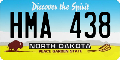 ND license plate HMA438