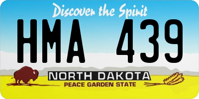 ND license plate HMA439