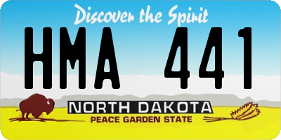 ND license plate HMA441