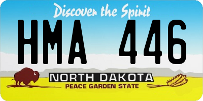 ND license plate HMA446
