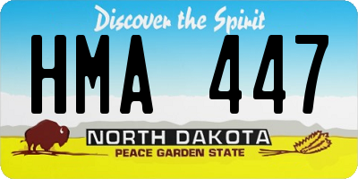 ND license plate HMA447