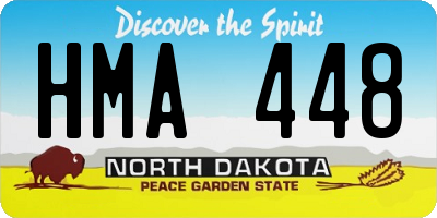 ND license plate HMA448