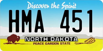 ND license plate HMA451