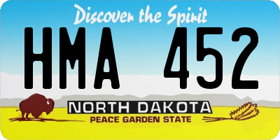 ND license plate HMA452