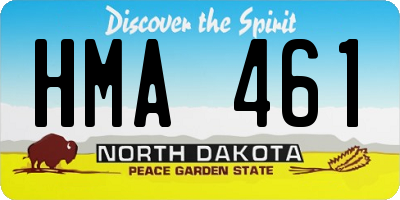 ND license plate HMA461