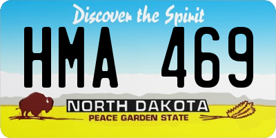 ND license plate HMA469
