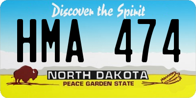ND license plate HMA474