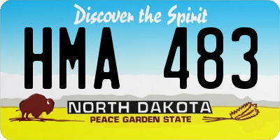 ND license plate HMA483
