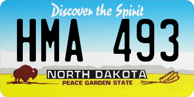 ND license plate HMA493