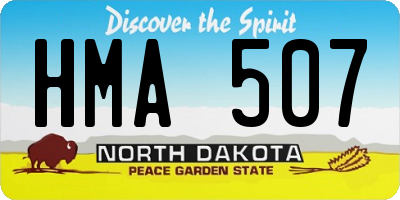 ND license plate HMA507