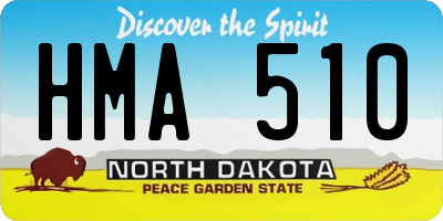 ND license plate HMA510