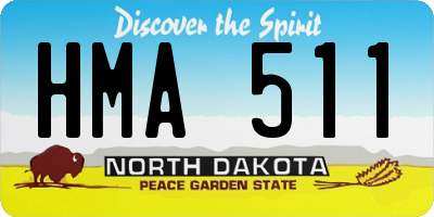 ND license plate HMA511