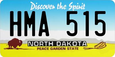 ND license plate HMA515