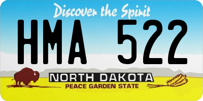 ND license plate HMA522