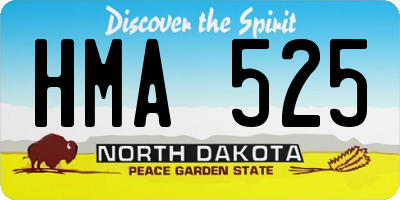 ND license plate HMA525