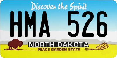 ND license plate HMA526