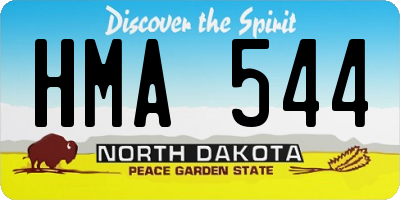 ND license plate HMA544