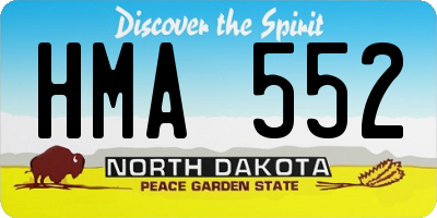 ND license plate HMA552