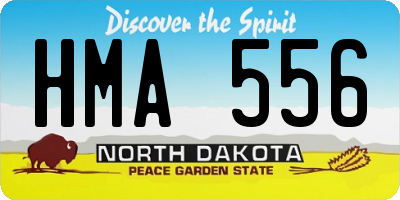 ND license plate HMA556