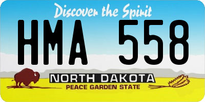 ND license plate HMA558