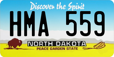 ND license plate HMA559