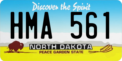 ND license plate HMA561
