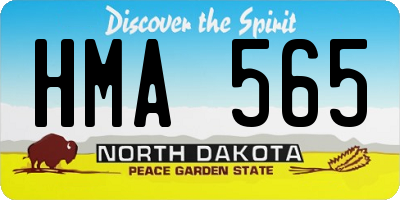 ND license plate HMA565