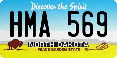 ND license plate HMA569