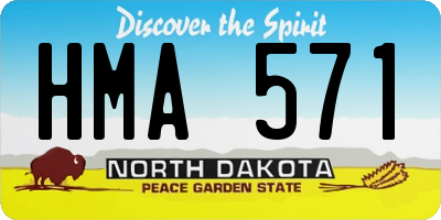 ND license plate HMA571