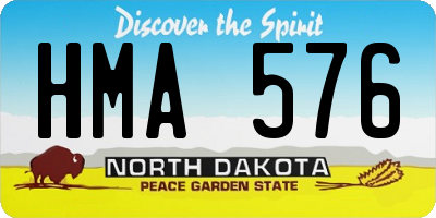 ND license plate HMA576