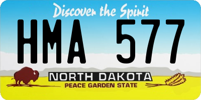 ND license plate HMA577