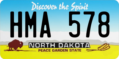ND license plate HMA578