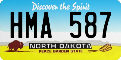 ND license plate HMA587