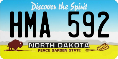 ND license plate HMA592