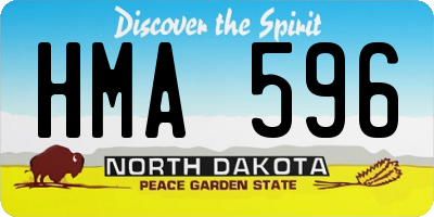 ND license plate HMA596