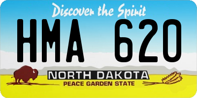 ND license plate HMA620
