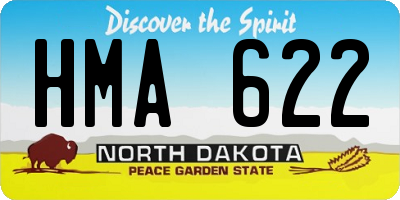 ND license plate HMA622