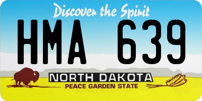 ND license plate HMA639