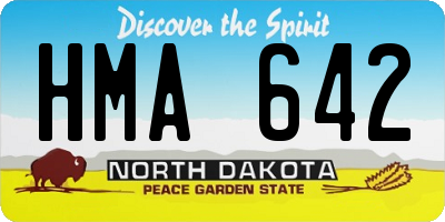 ND license plate HMA642