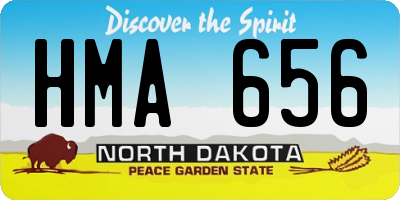 ND license plate HMA656