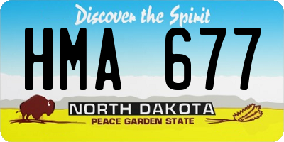 ND license plate HMA677